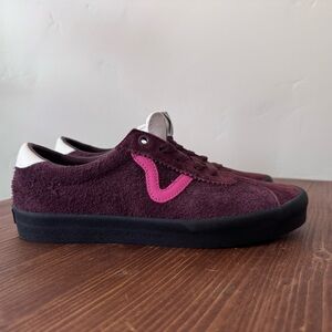 VAN NWT Burgundy with Pink Accent